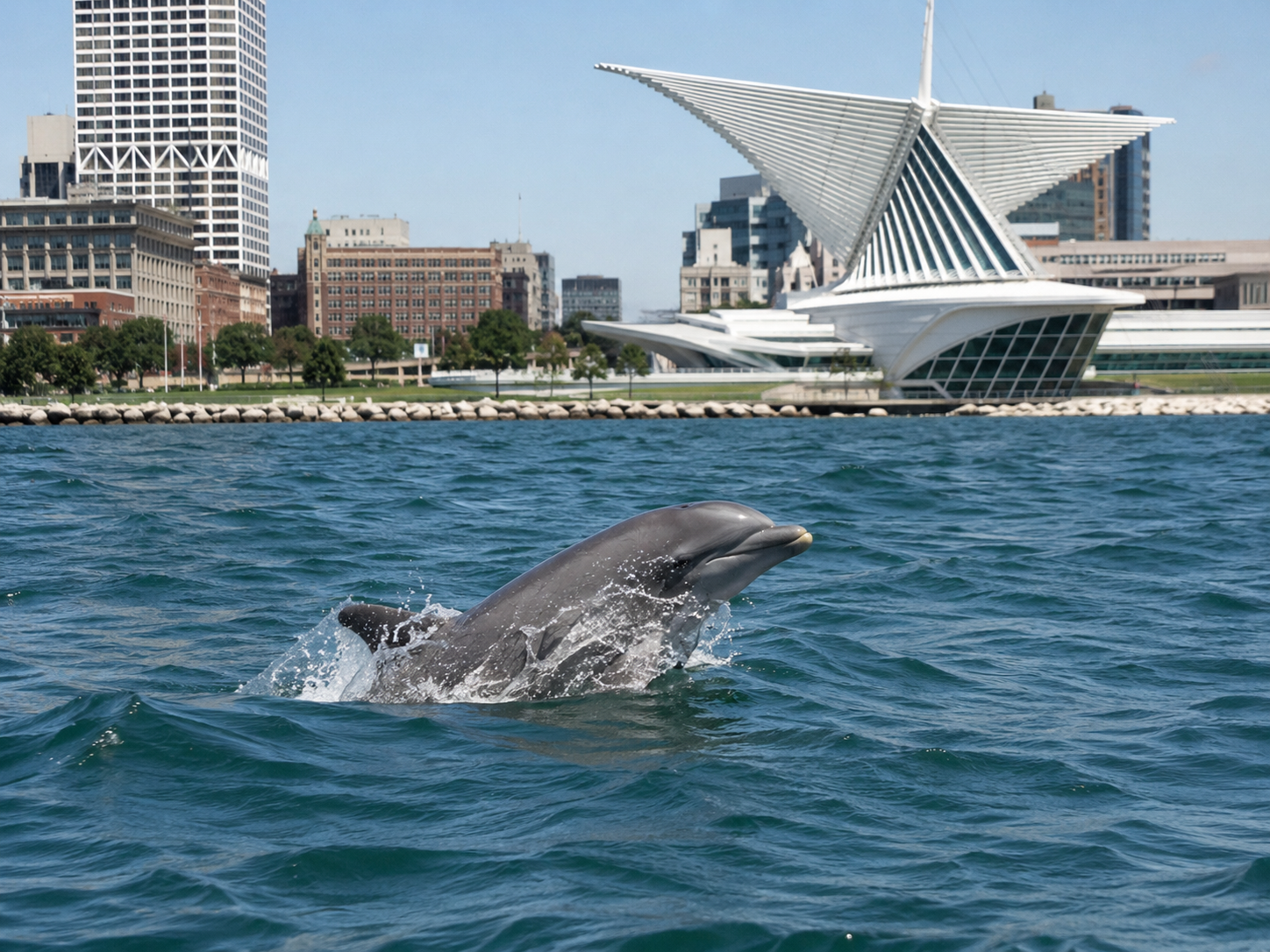 Dolphin sighting at dawn